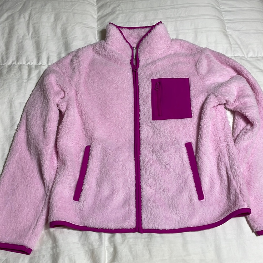 SO Fluffy Soft Zip Up Sweatshirt Jacket